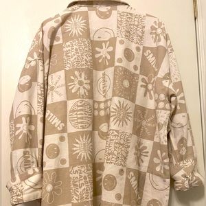 H&M smiley pattern jean jacket